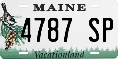 ME license plate 4787SP