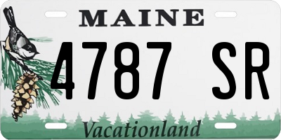 ME license plate 4787SR