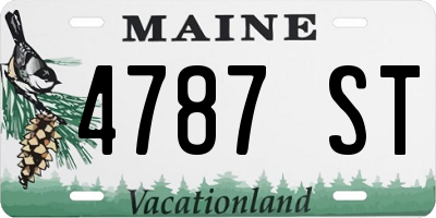 ME license plate 4787ST