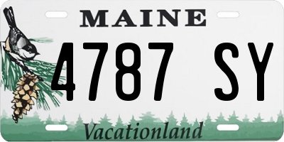 ME license plate 4787SY
