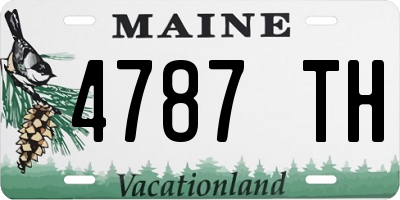 ME license plate 4787TH