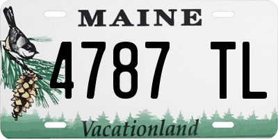 ME license plate 4787TL
