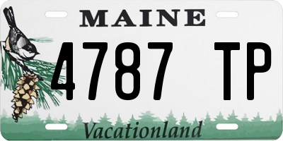 ME license plate 4787TP