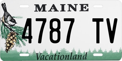 ME license plate 4787TV
