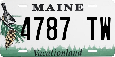 ME license plate 4787TW