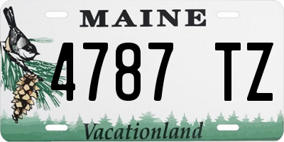 ME license plate 4787TZ