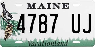 ME license plate 4787UJ