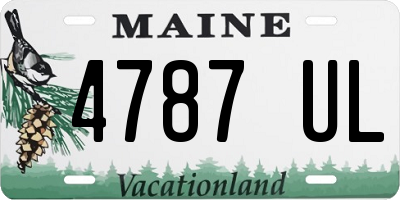 ME license plate 4787UL