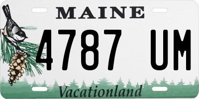 ME license plate 4787UM