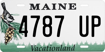 ME license plate 4787UP