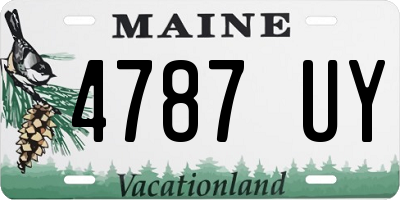 ME license plate 4787UY