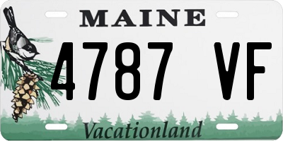 ME license plate 4787VF