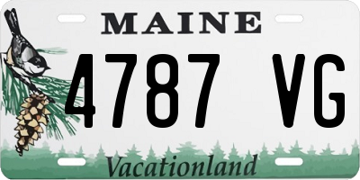 ME license plate 4787VG