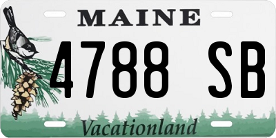 ME license plate 4788SB