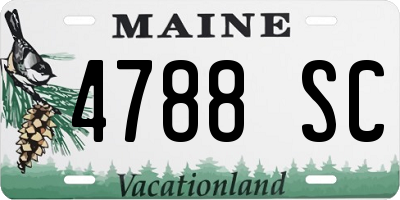 ME license plate 4788SC