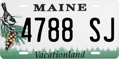 ME license plate 4788SJ