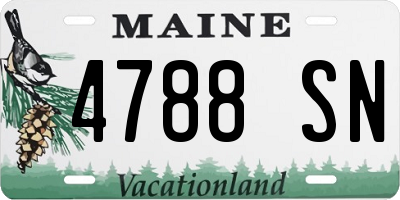 ME license plate 4788SN