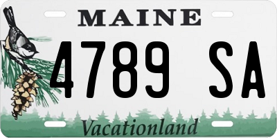 ME license plate 4789SA