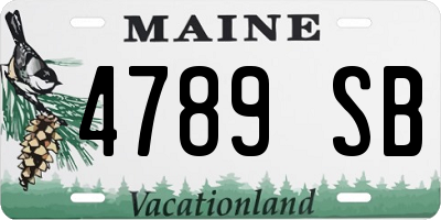 ME license plate 4789SB