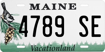 ME license plate 4789SE