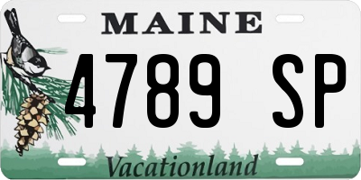 ME license plate 4789SP