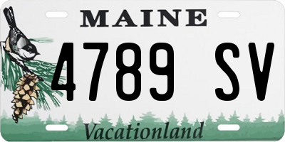 ME license plate 4789SV