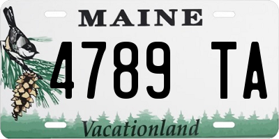 ME license plate 4789TA
