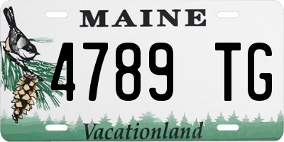 ME license plate 4789TG