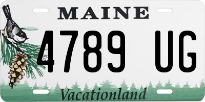 ME license plate 4789UG