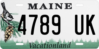 ME license plate 4789UK