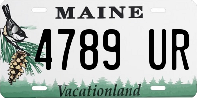 ME license plate 4789UR
