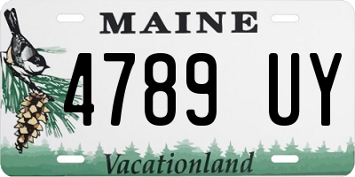 ME license plate 4789UY