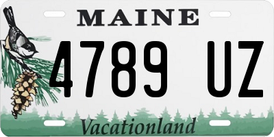 ME license plate 4789UZ