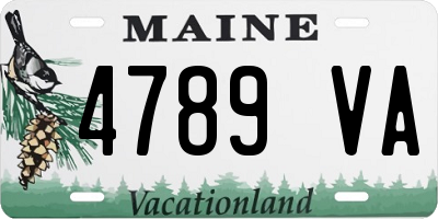 ME license plate 4789VA