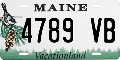 ME license plate 4789VB