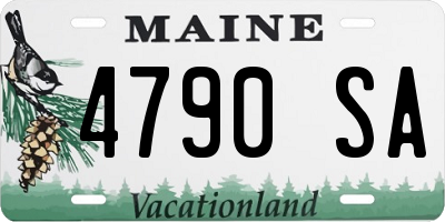 ME license plate 4790SA