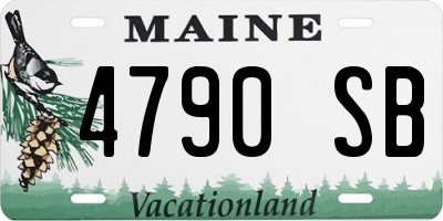 ME license plate 4790SB