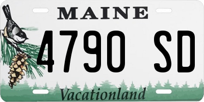 ME license plate 4790SD