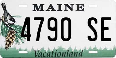 ME license plate 4790SE