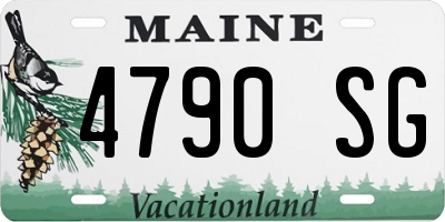 ME license plate 4790SG