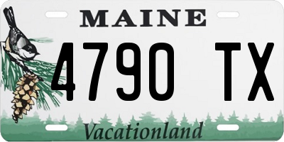 ME license plate 4790TX