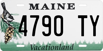 ME license plate 4790TY