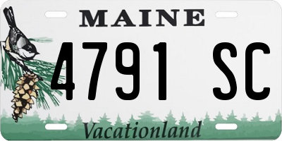 ME license plate 4791SC
