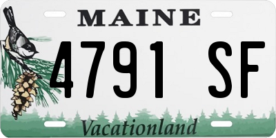 ME license plate 4791SF