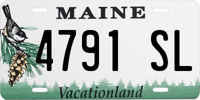 ME license plate 4791SL