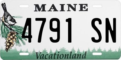 ME license plate 4791SN