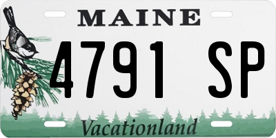 ME license plate 4791SP