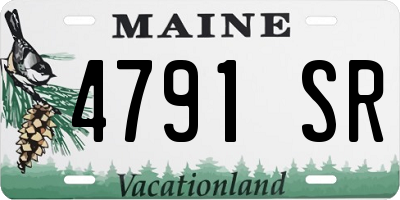 ME license plate 4791SR
