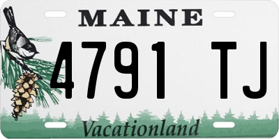 ME license plate 4791TJ