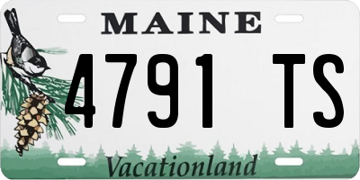 ME license plate 4791TS